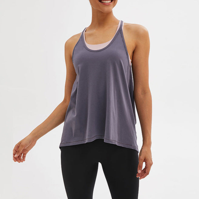 Long Baggy Sleeveless Top for Yoga