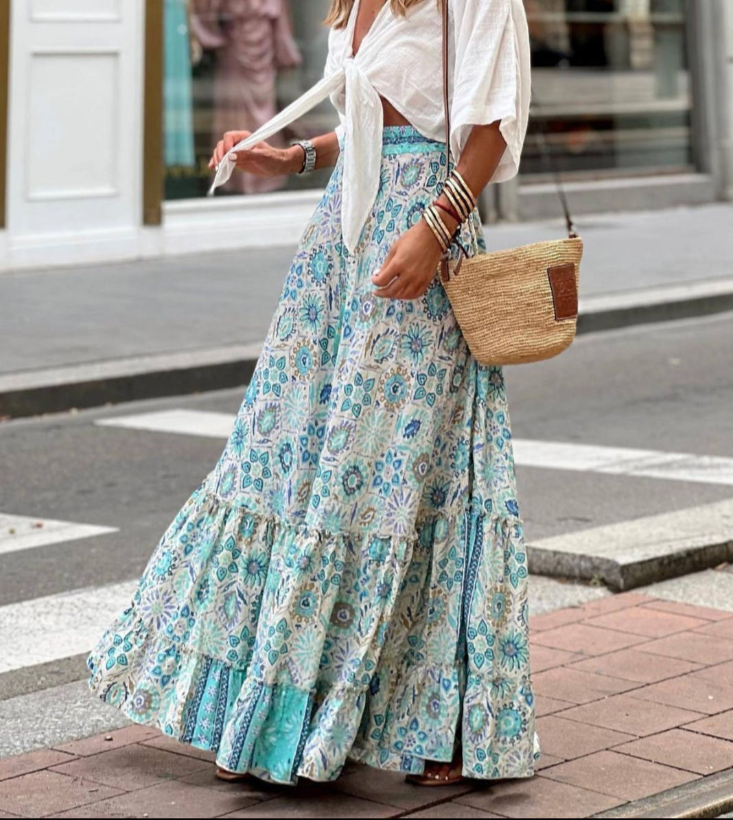 Long Skirt with Boho Patterns