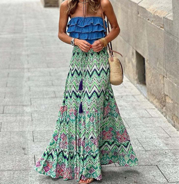 Long Skirt with Boho Patterns