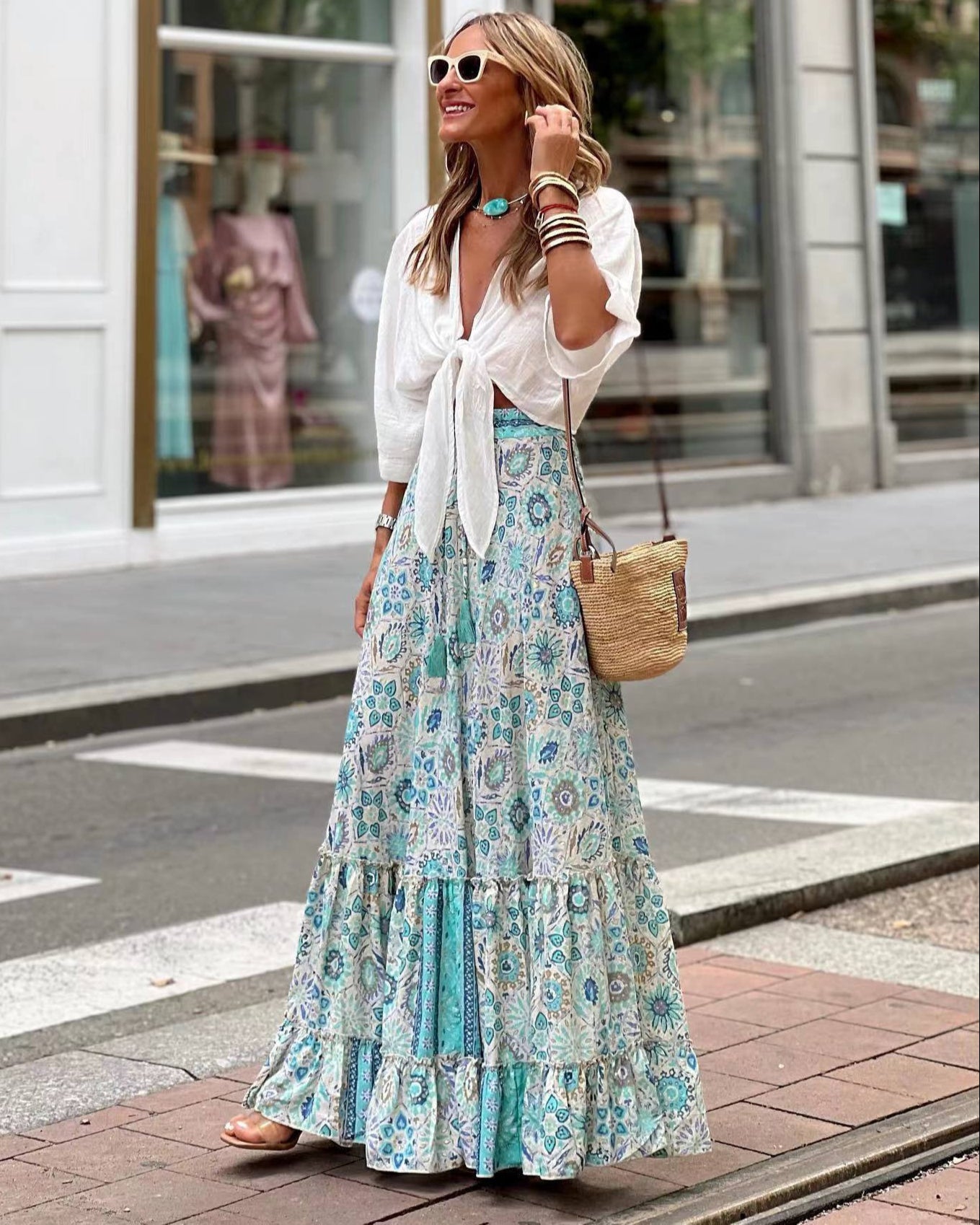 Long Skirt with Boho Patterns