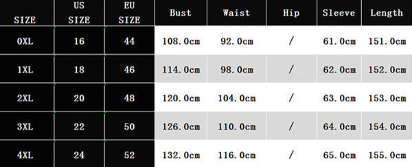 Size chart for clothing with measurements in centimeters, featuring the brand 'MGIACY'.