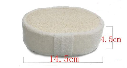 Beige Loofah Bath Sponge with Handle