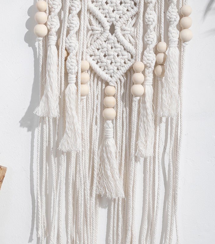 beige Lotus Macrame Wall Hanging Decoration