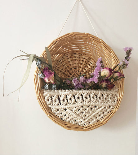 Round Macrame Shelf Wall Hanging