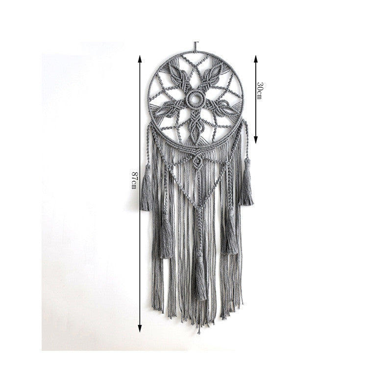 gray Macrame Woven Dreamcatchers