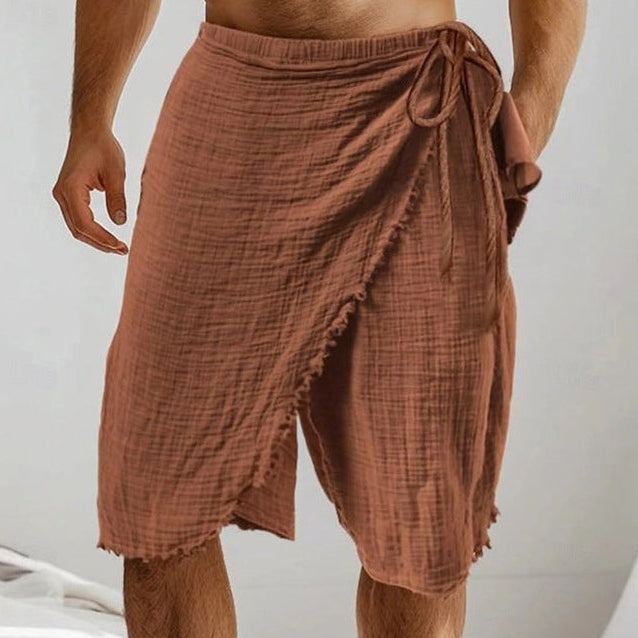 Men's Belted Bohemian Shorts
