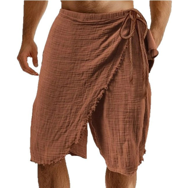 Men's Belted Boho Shorts