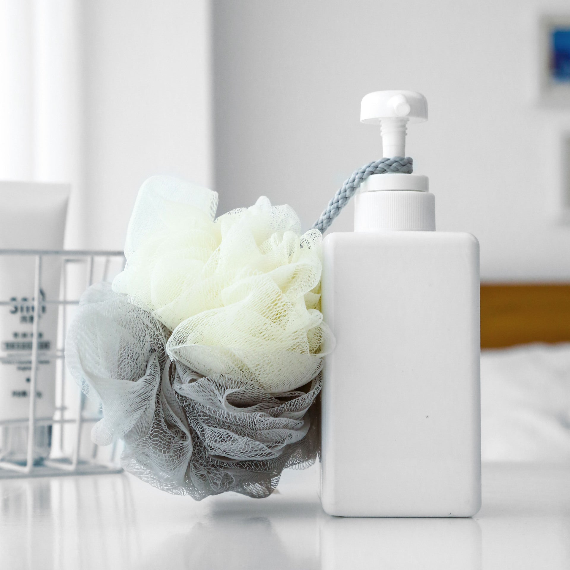 Foaming Mesh Pouf Sponges