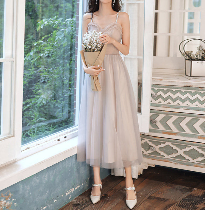 Mesh Summer Bridesmaid Boho Dress