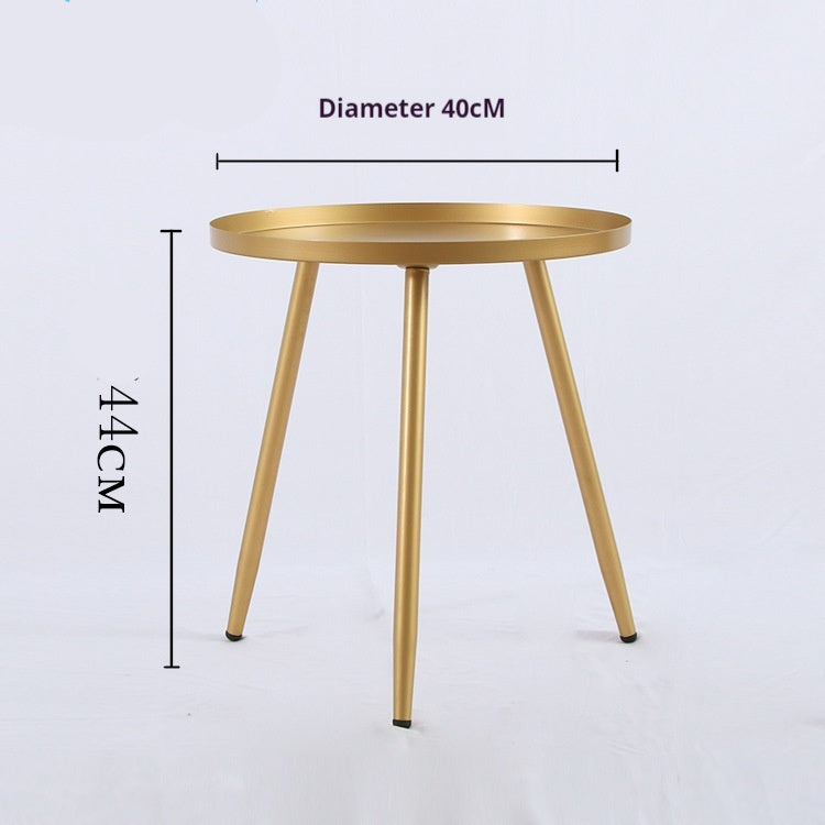 Metal Round Side Table gold