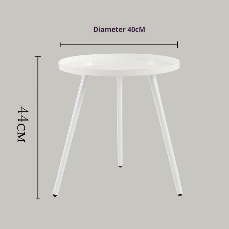 Metal Round Side Table gray