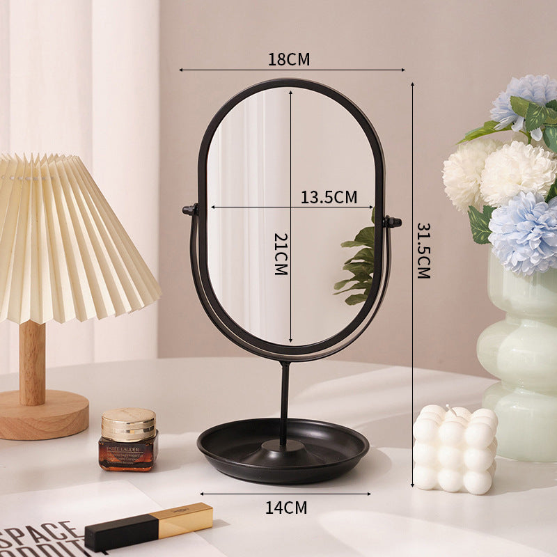Metallic Table Makeup Mirror