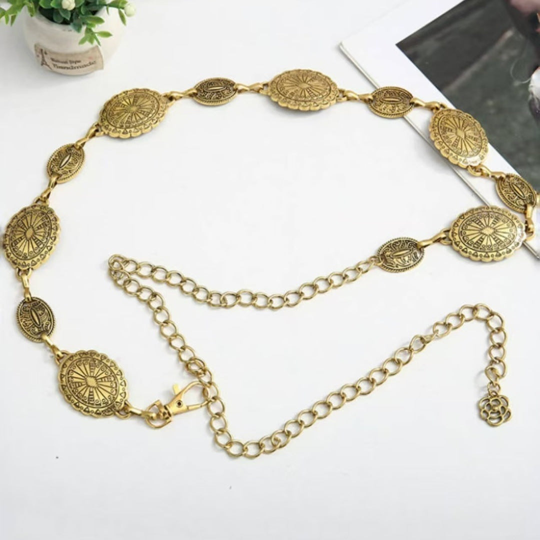 Metallic Bohemian Waist Chain