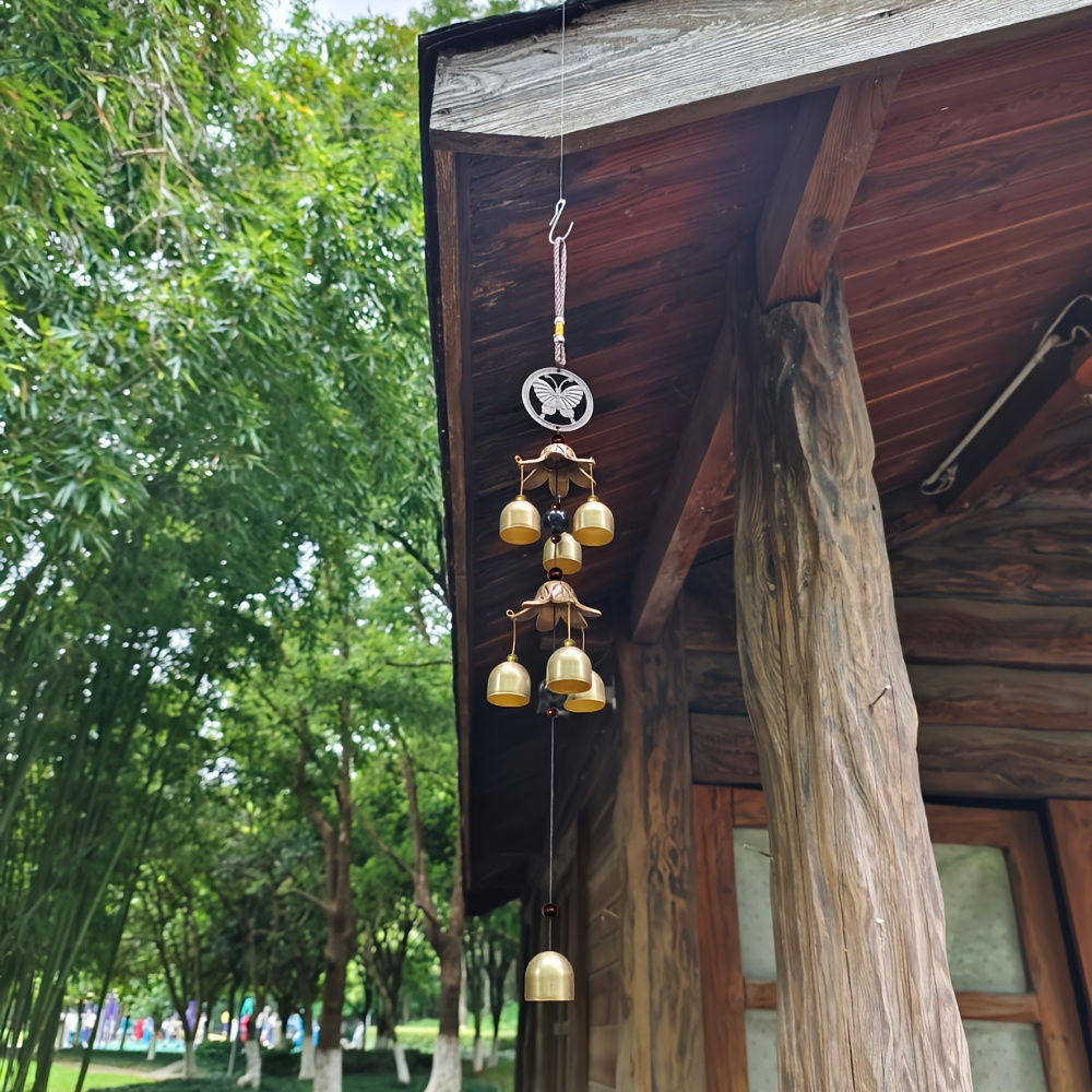 Metallic Butterfly Bell Wind Chimes