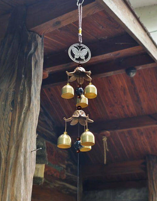 Metallic Butterfly Bell Wind Chimes