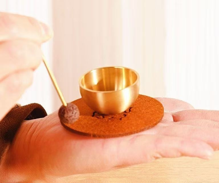 Mini Singing Bowl with Round Mallet for Meditation