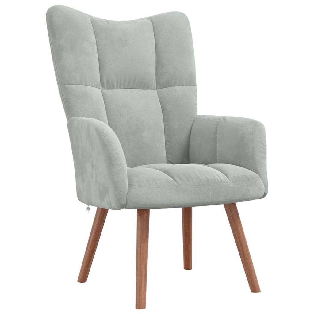 Modern Boho Accent Chair with Wooden Legs