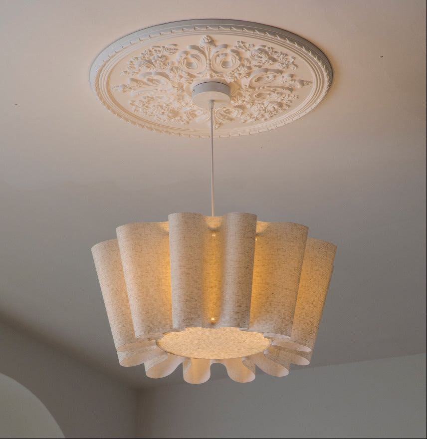 Modern Boho Beige Linen Ceiling Lights