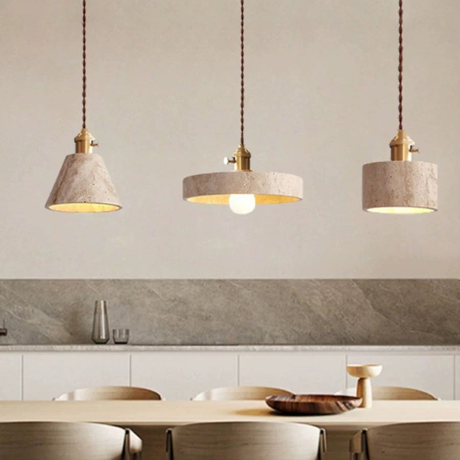 Modern Stone Wire Pendant Light