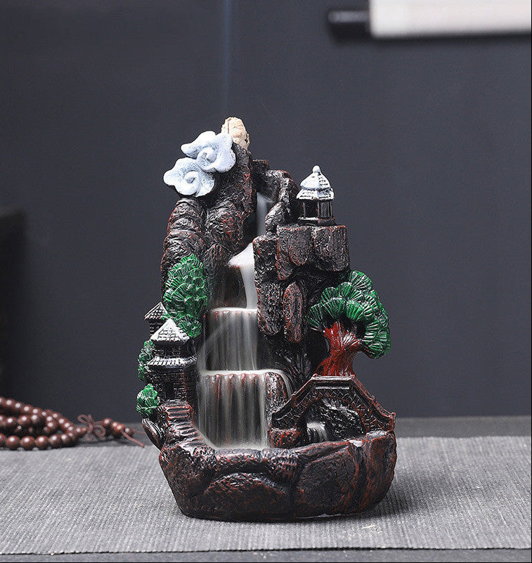 Mountain Flowing Backflow Incense Burner Decor