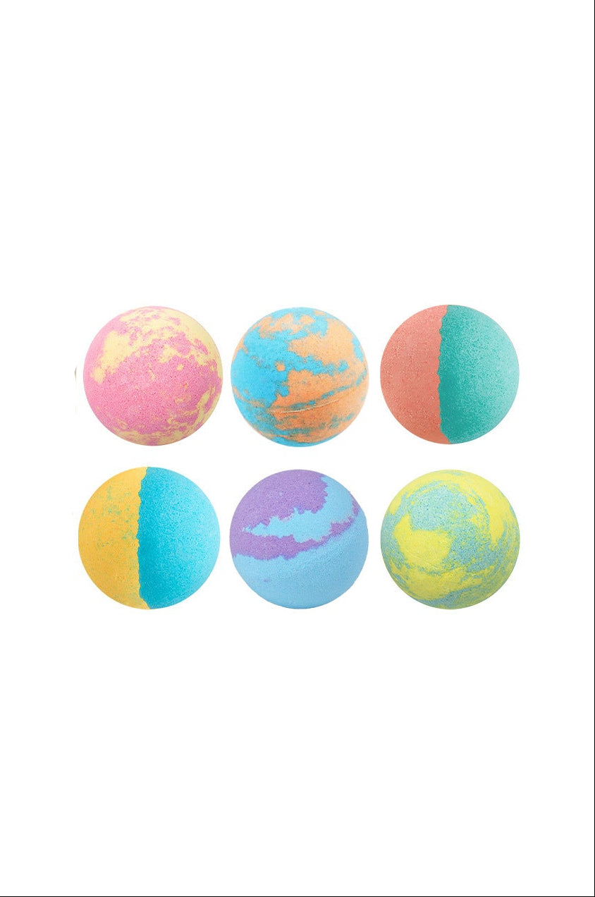 Multicolor Bath Bomb 6 Piece Box Set