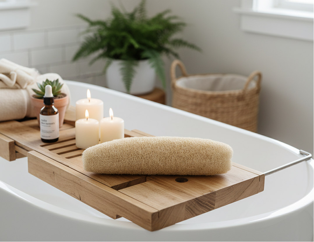 Natural Long Loofah Bath Sponge