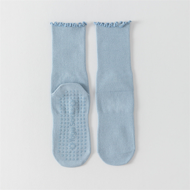 Non-Slip Mid Calf Yoga Socks for Women