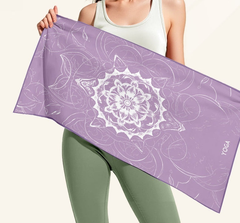 Non-Slip Yoga Towel with Print