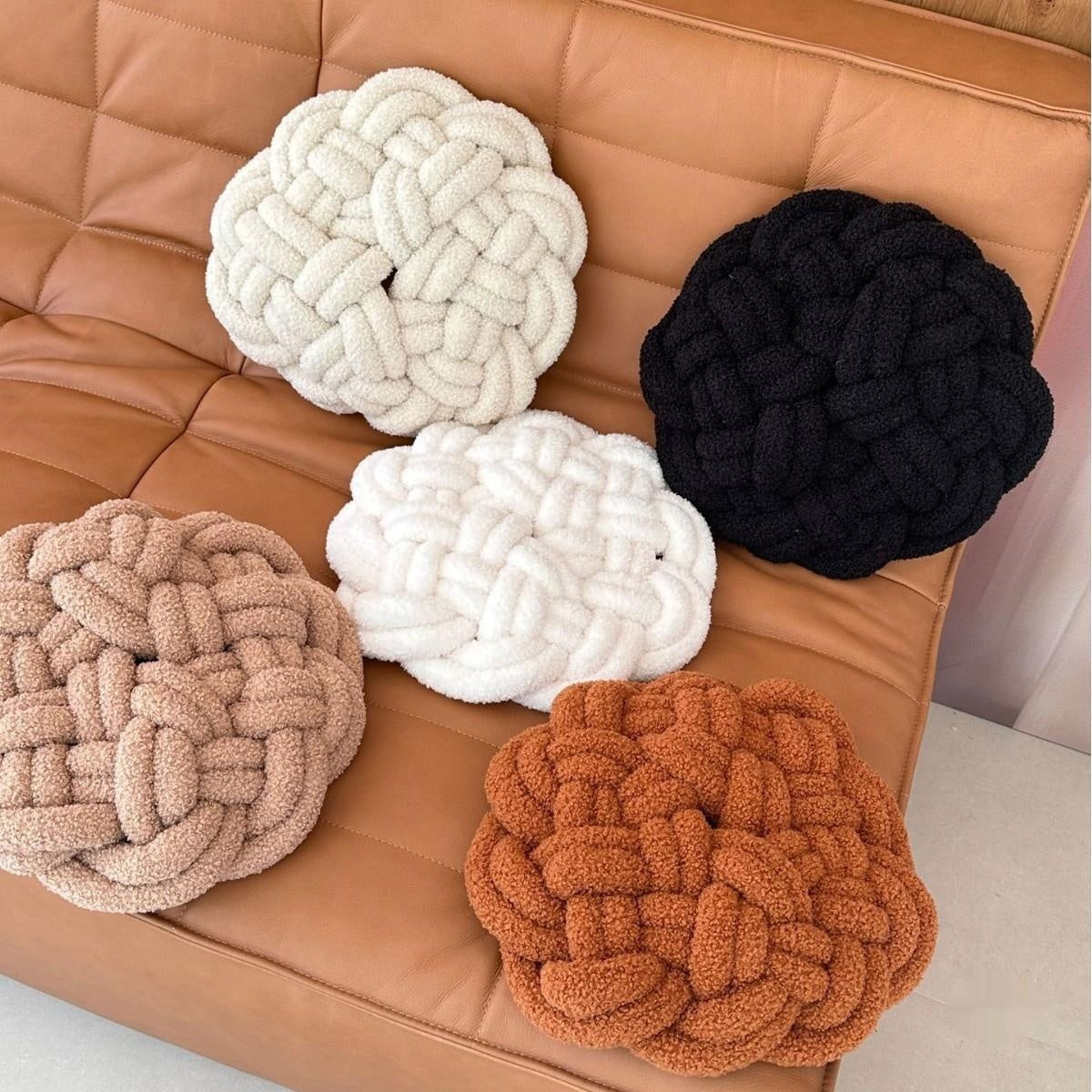 Nordic Knot Knitt Throw Pillows