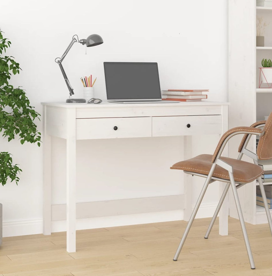 Off-White Standing Computer Desk