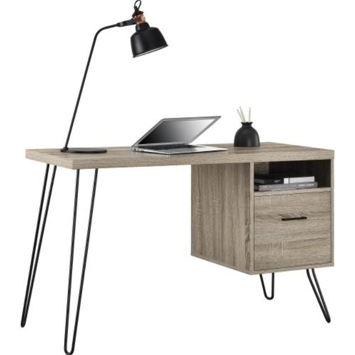  Office Desk Gray Wood Design