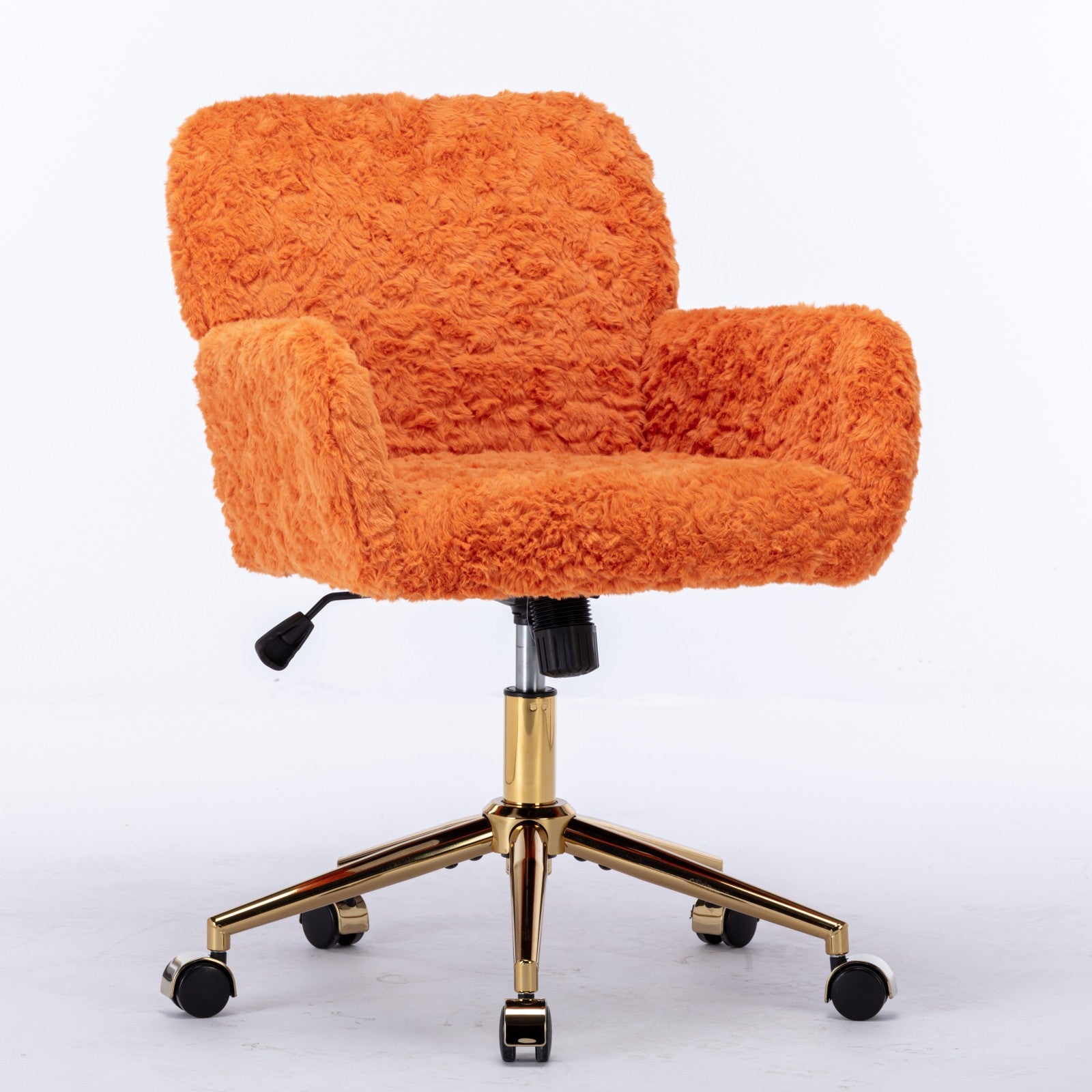 Orange Faux Fur Fluffy Desk Chair