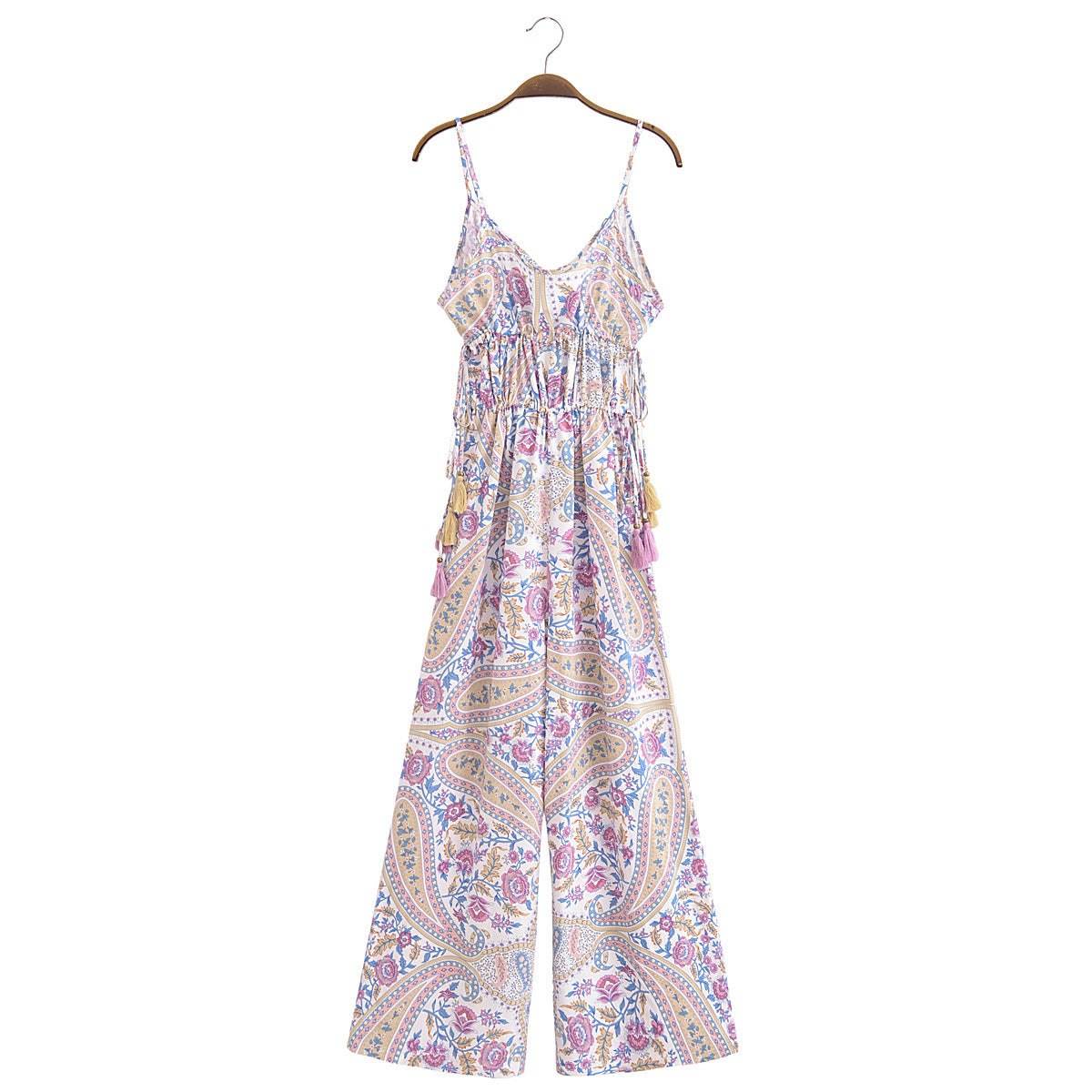 Paisley Print Jumpsuit Bohemian Style