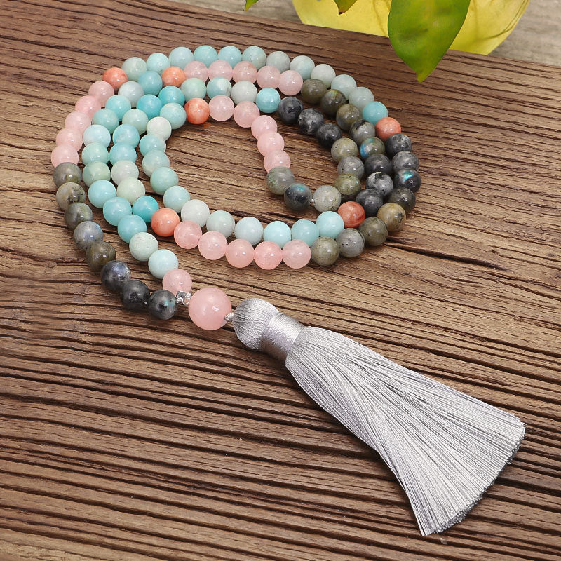 Summer Pastel Boho Mala Bead Loop