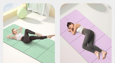 Pastel Colored Foldable Yoga Mats Thickened And Non-Slip