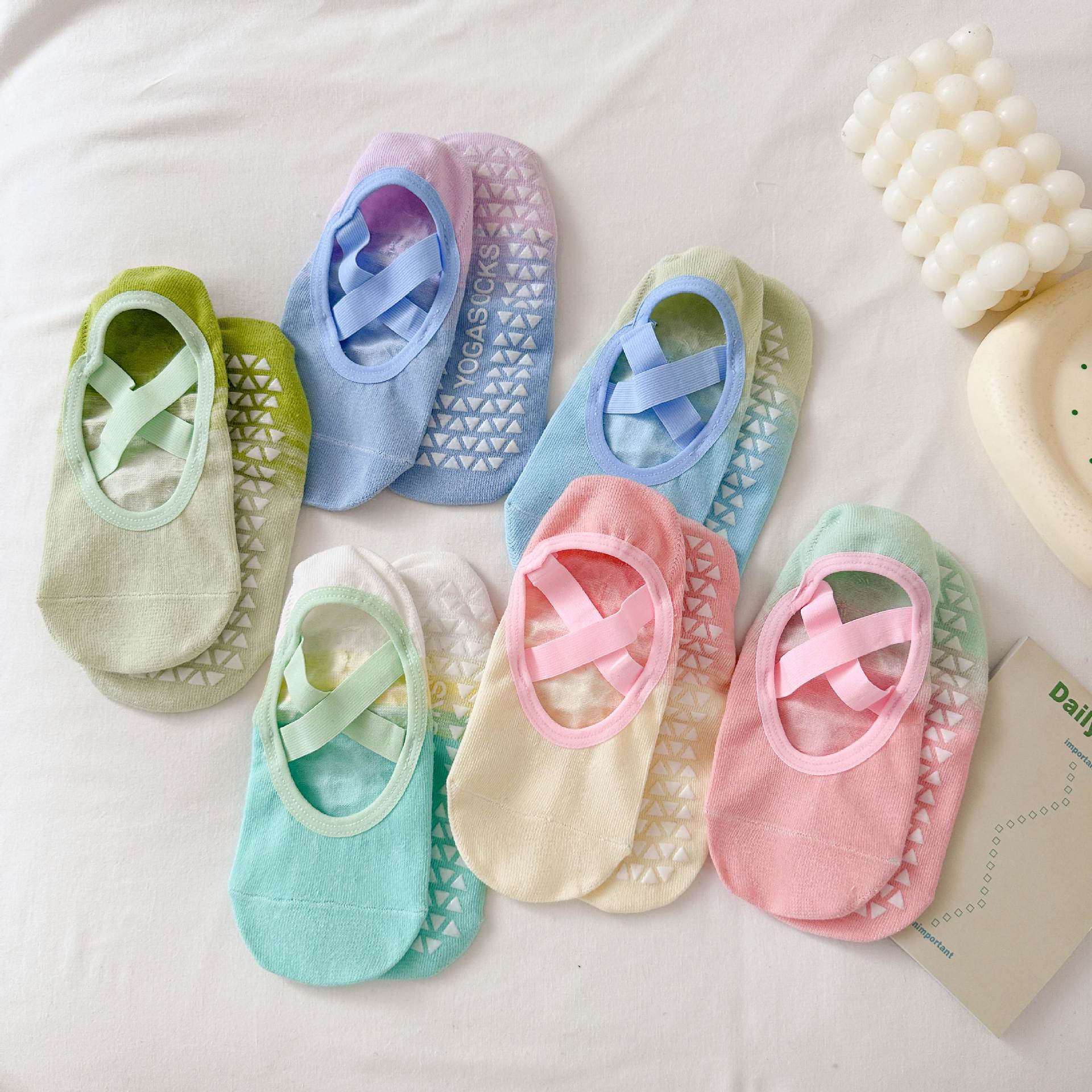 Pastel Gradient Colored Yoga Socks