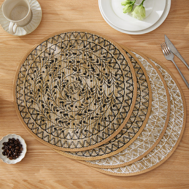 Patterned Jute Placemats boho