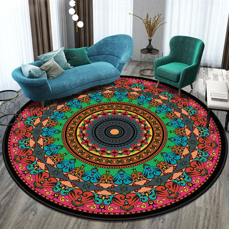 Patterned Round Boho Area Rugs