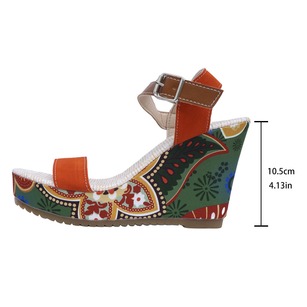 Ethnic Patterned Wedge Heels Bohemian Style