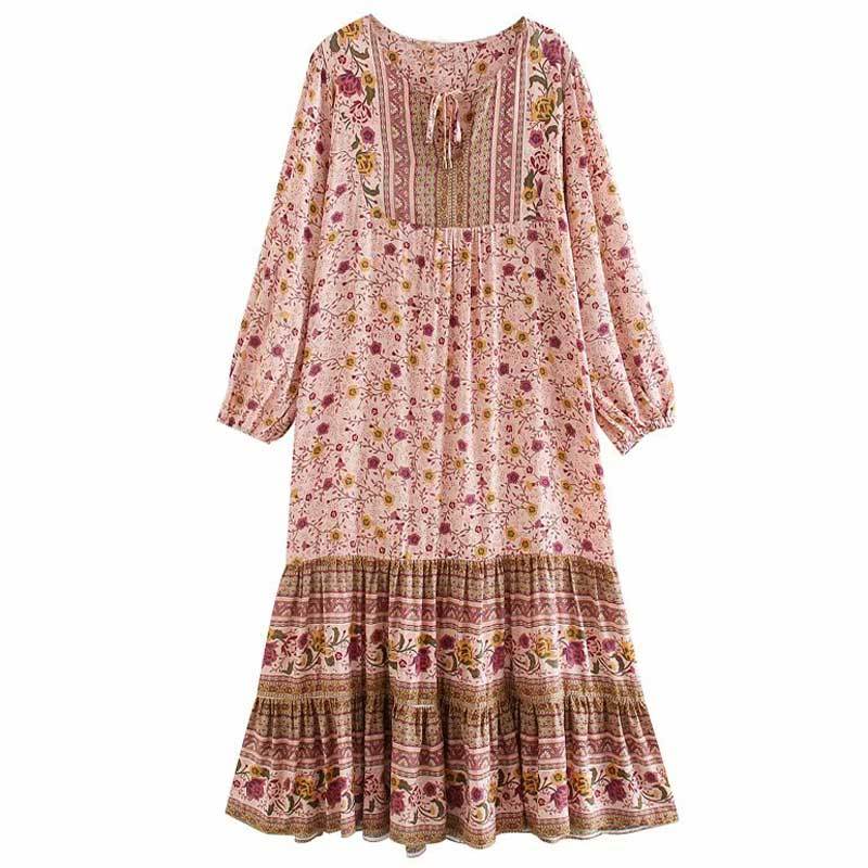 Pink Boho Dress bohemian