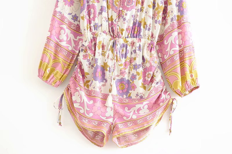 Pink Boho Print Rompers