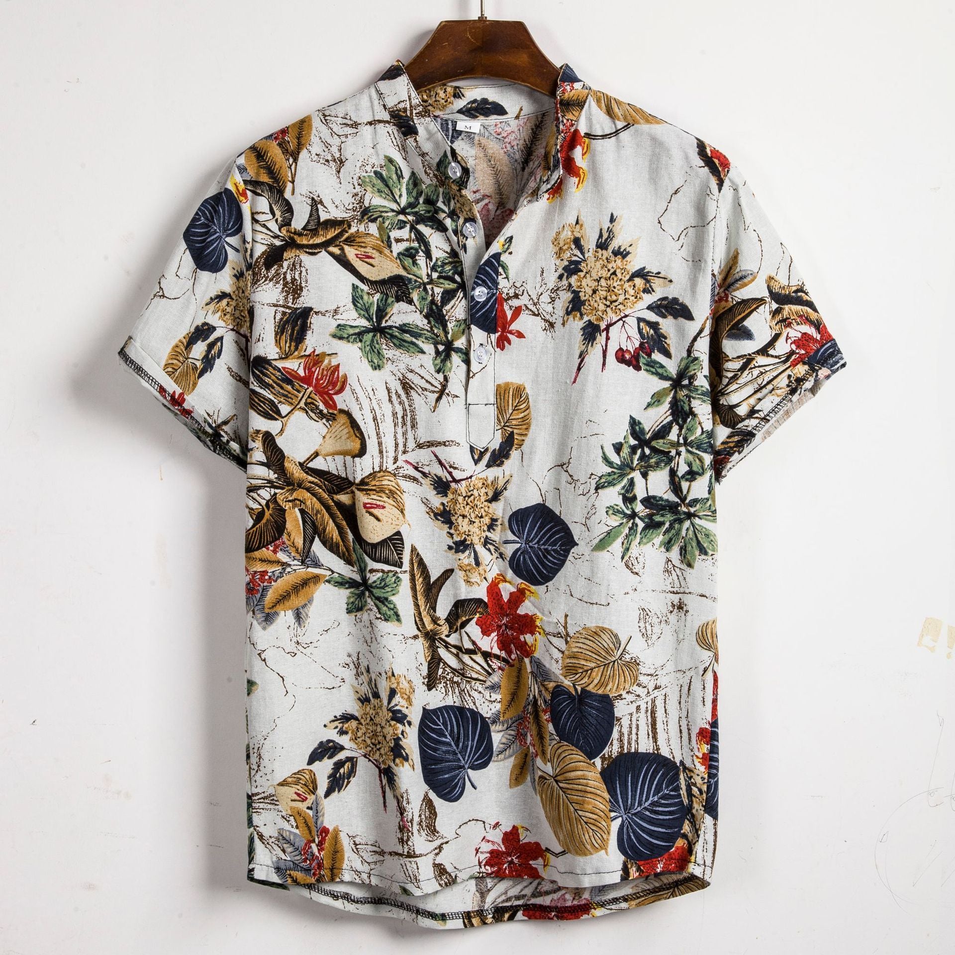 Plants and Flowers Print Shirt for Men