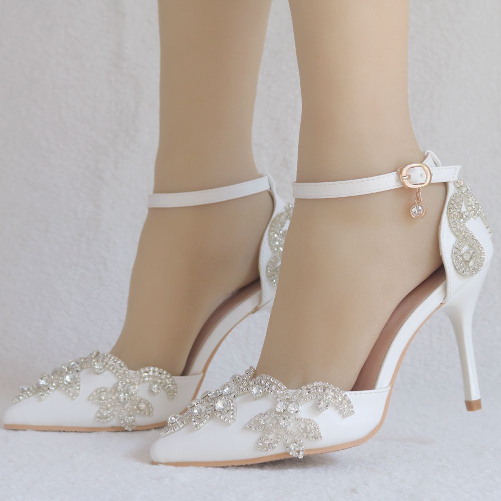 Pointed Ankle Strap Heels for Boho Weddings