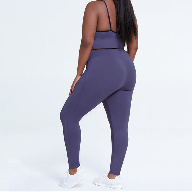 Purple Plus Size Yoga Clothing Set Co Ord