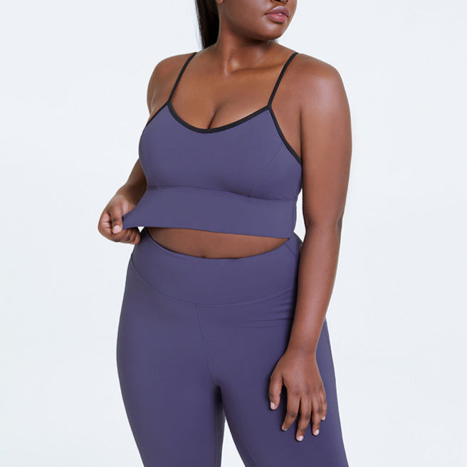 Purple Plus Size Yoga Clothing Set Co Ord