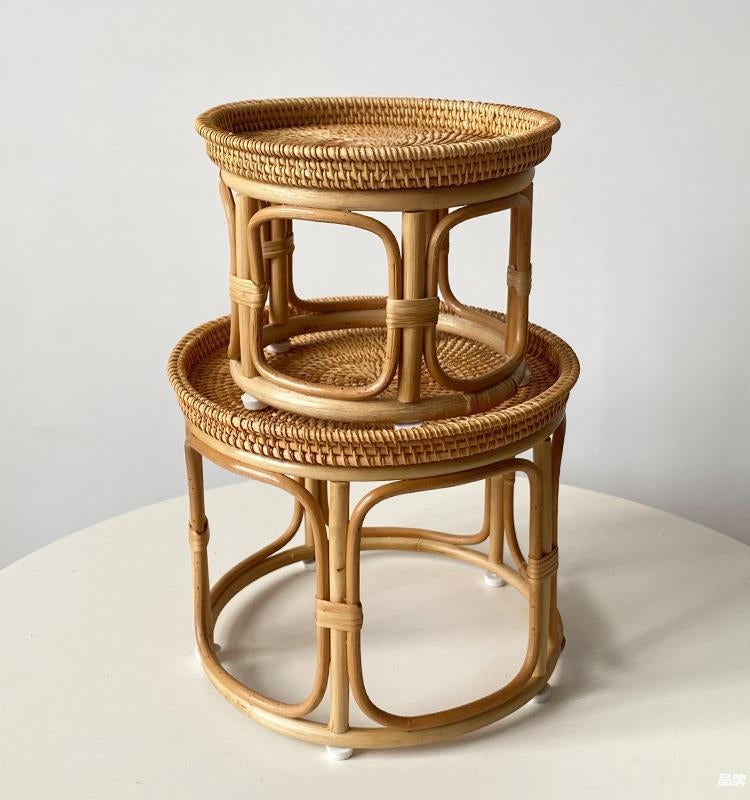 Rattan Woven Boho Coffee Table