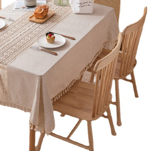 Rectangular Embroidered Tablecloth Boho Style