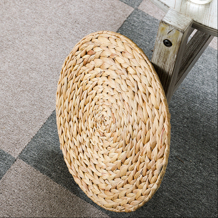 Round Brown Straw Placemats