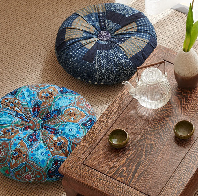 Round Colorful Bohemian Print Futon