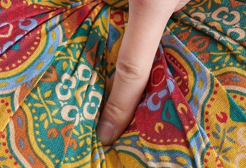 Round Colorful Bohemian Printed Futon